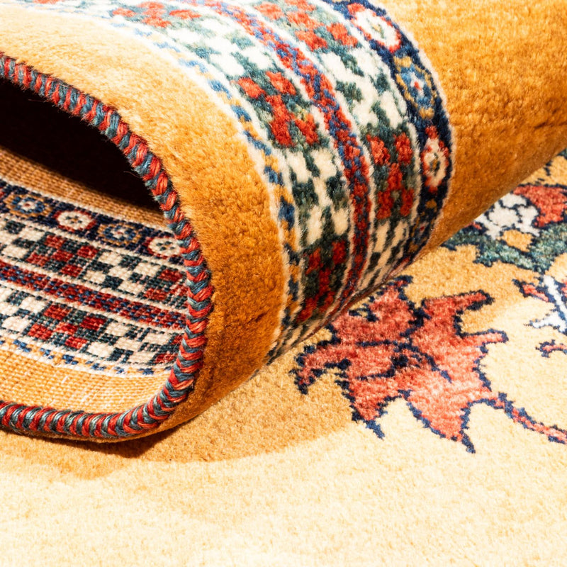 Dywan Gabbeh - perski - 148 x 105 cm - złoto