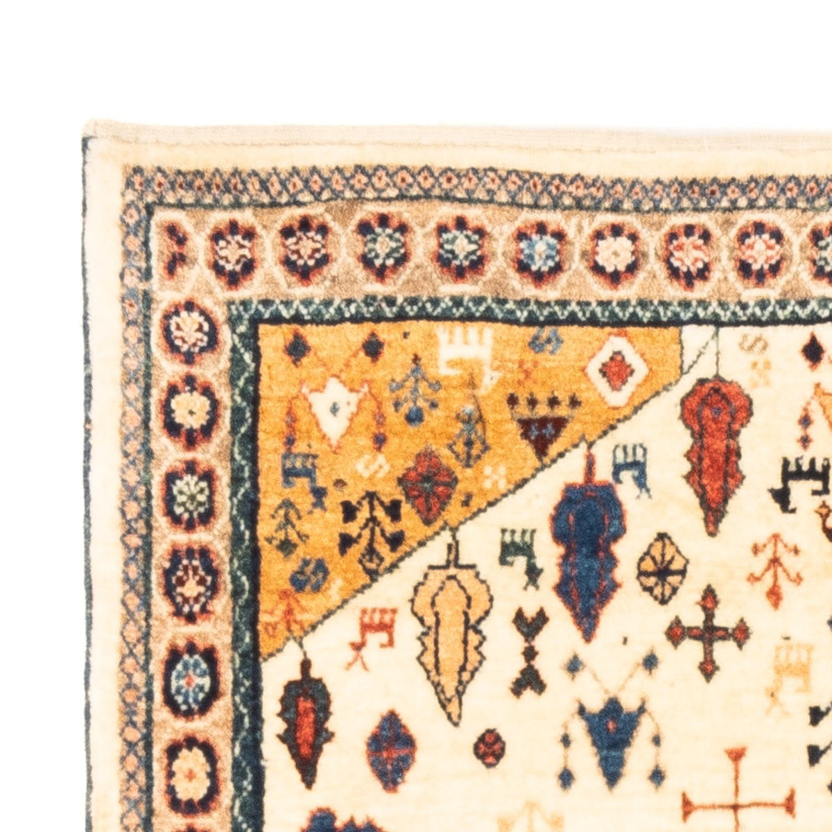 Gabbeh Teppich - Perser - 132 x 92 cm - beige