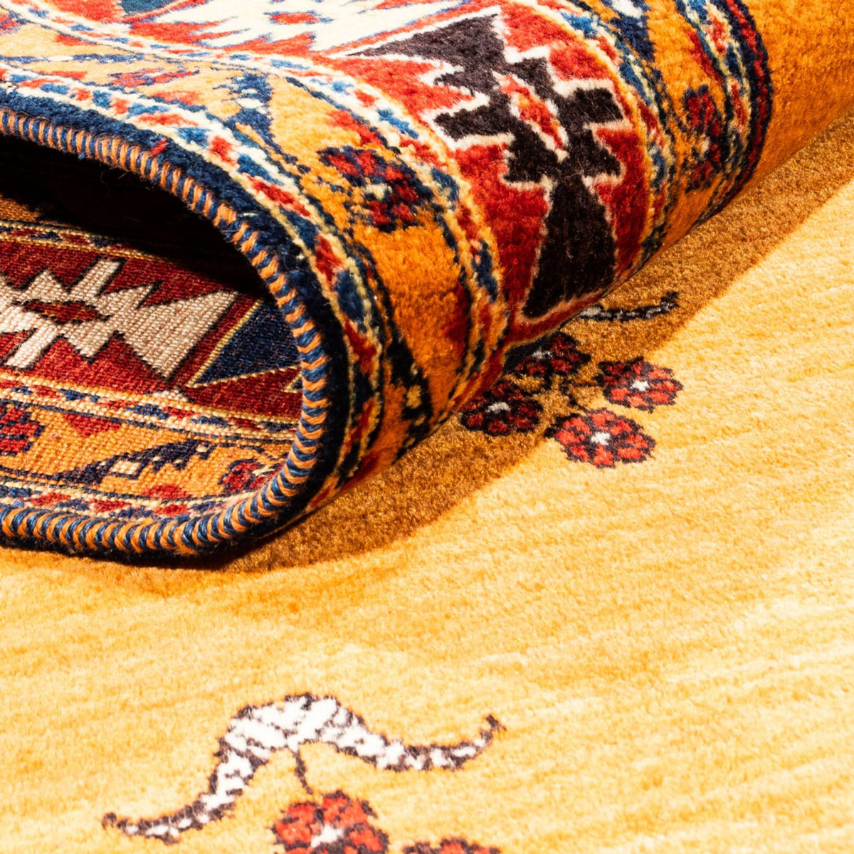 Gabbeh Teppich - Perser - 237 x 177 cm - gold