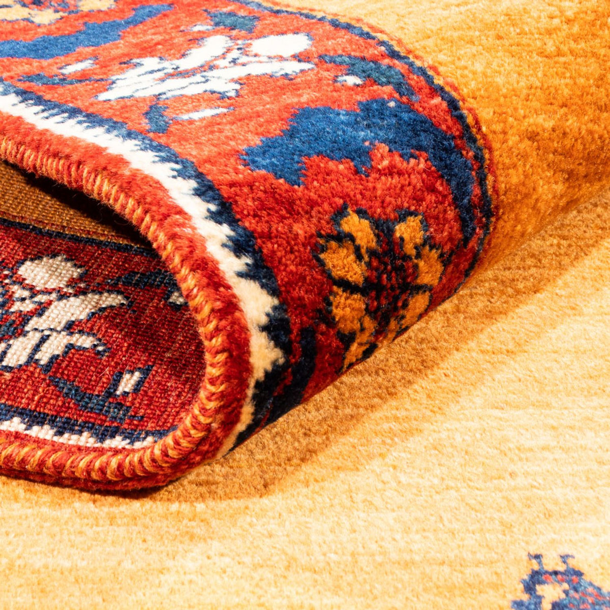 Gabbeh Teppich - Perser - 162 x 107 cm - gold