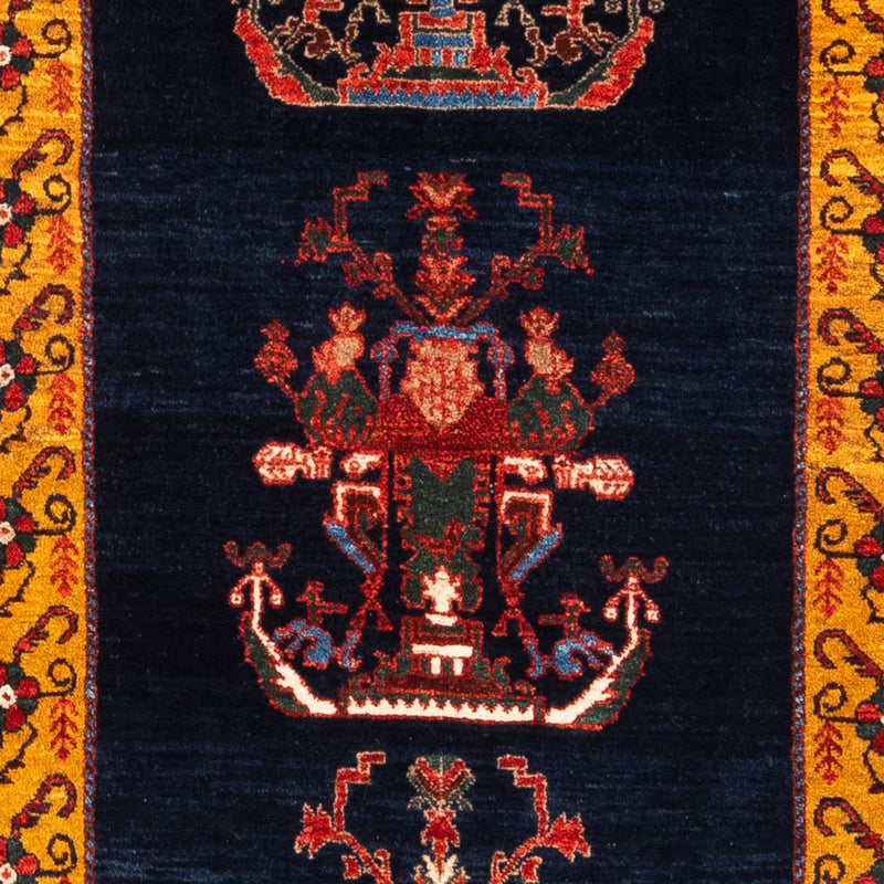 Läufer Gabbeh - Perser - 253 x 84 cm - dunkelblau