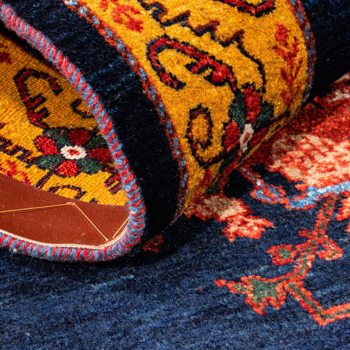 Läufer Gabbeh - Perser - 253 x 84 cm - dunkelblau