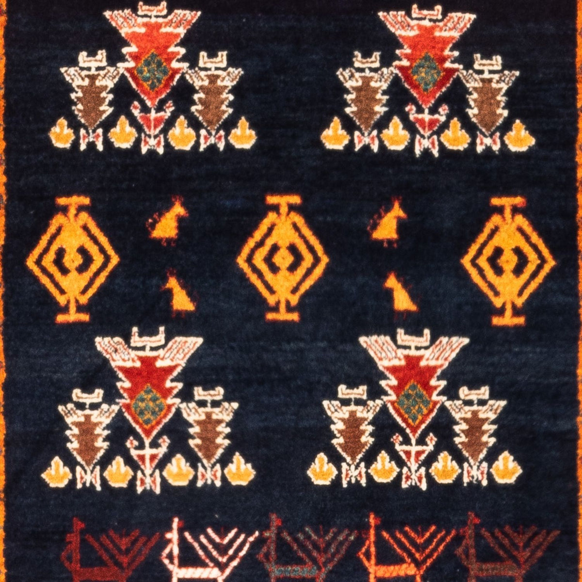 Gabbeh Teppich - Perser - 160 x 108 cm - dunkelblau