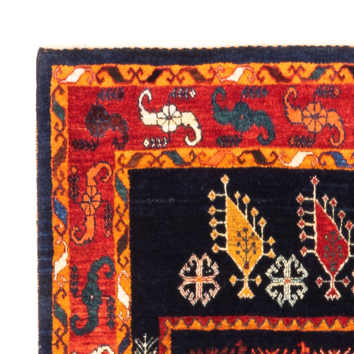 Gabbeh Teppich - Perser - 160 x 108 cm - dunkelblau