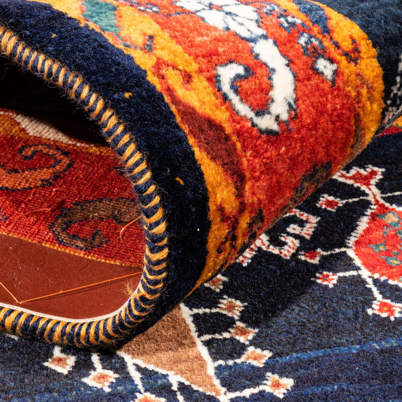 Gabbeh Teppich - Perser - 160 x 108 cm - dunkelblau