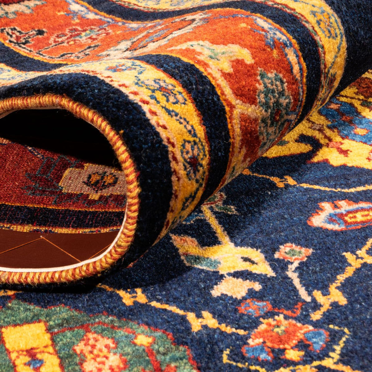 Gabbeh Teppich - Perser - 257 x 185 cm - dunkelblau