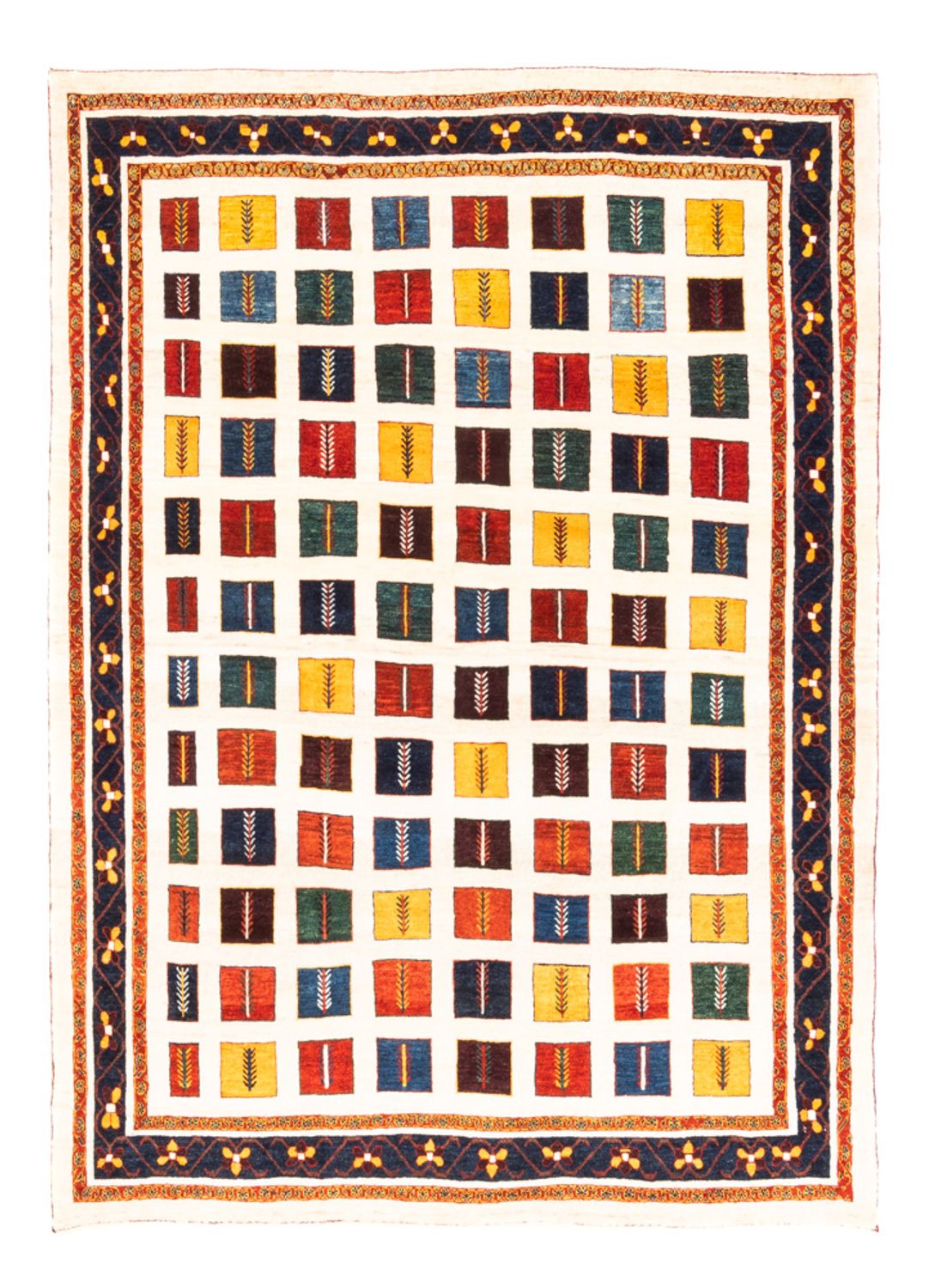 Gabbeh Teppich - Perser - 207 x 157 cm - mehrfarbig