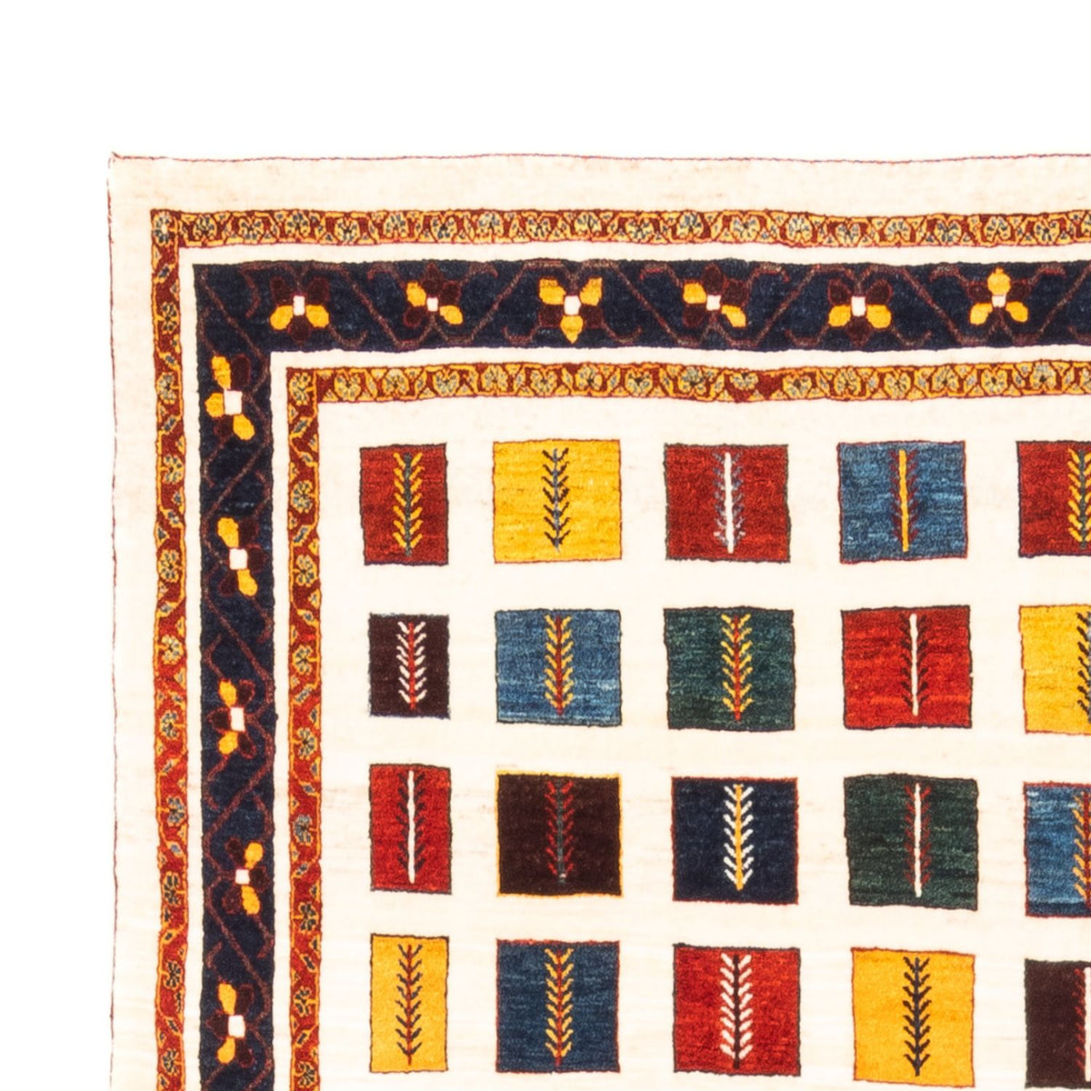 Gabbeh Teppich - Perser - 207 x 157 cm - mehrfarbig