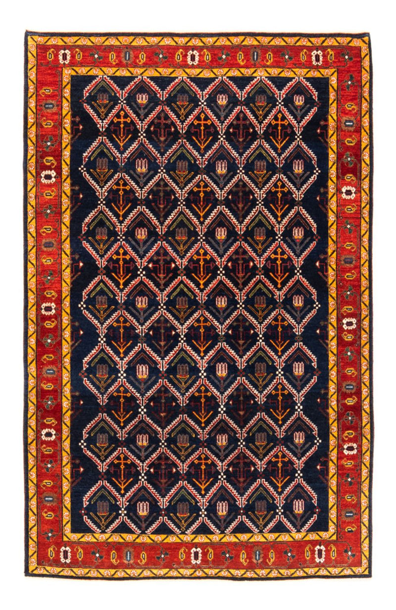 Gabbeh Teppich - Perser - 205 x 143 cm - dunkelblau