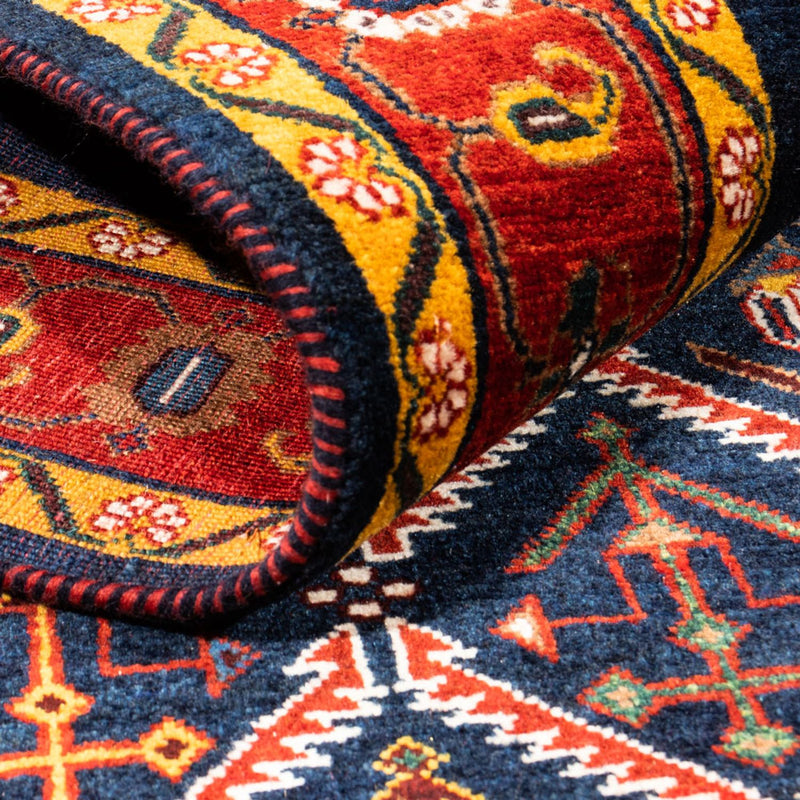 Gabbeh Teppich - Perser - 205 x 143 cm - dunkelblau