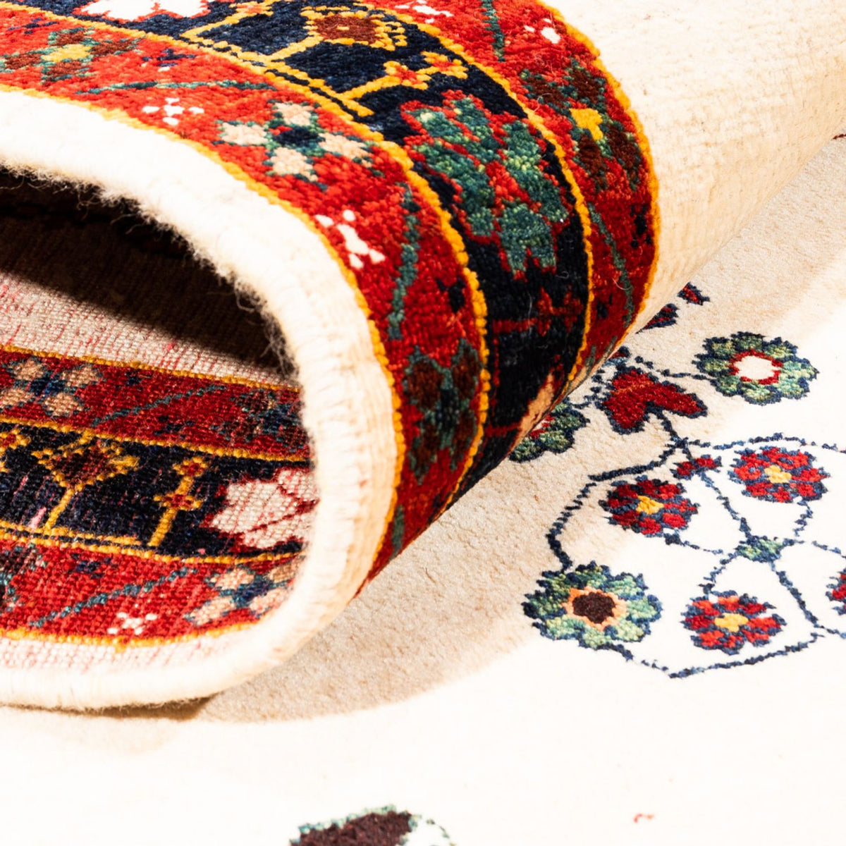 Gabbeh Teppich - Perser - 215 x 152 cm - creme