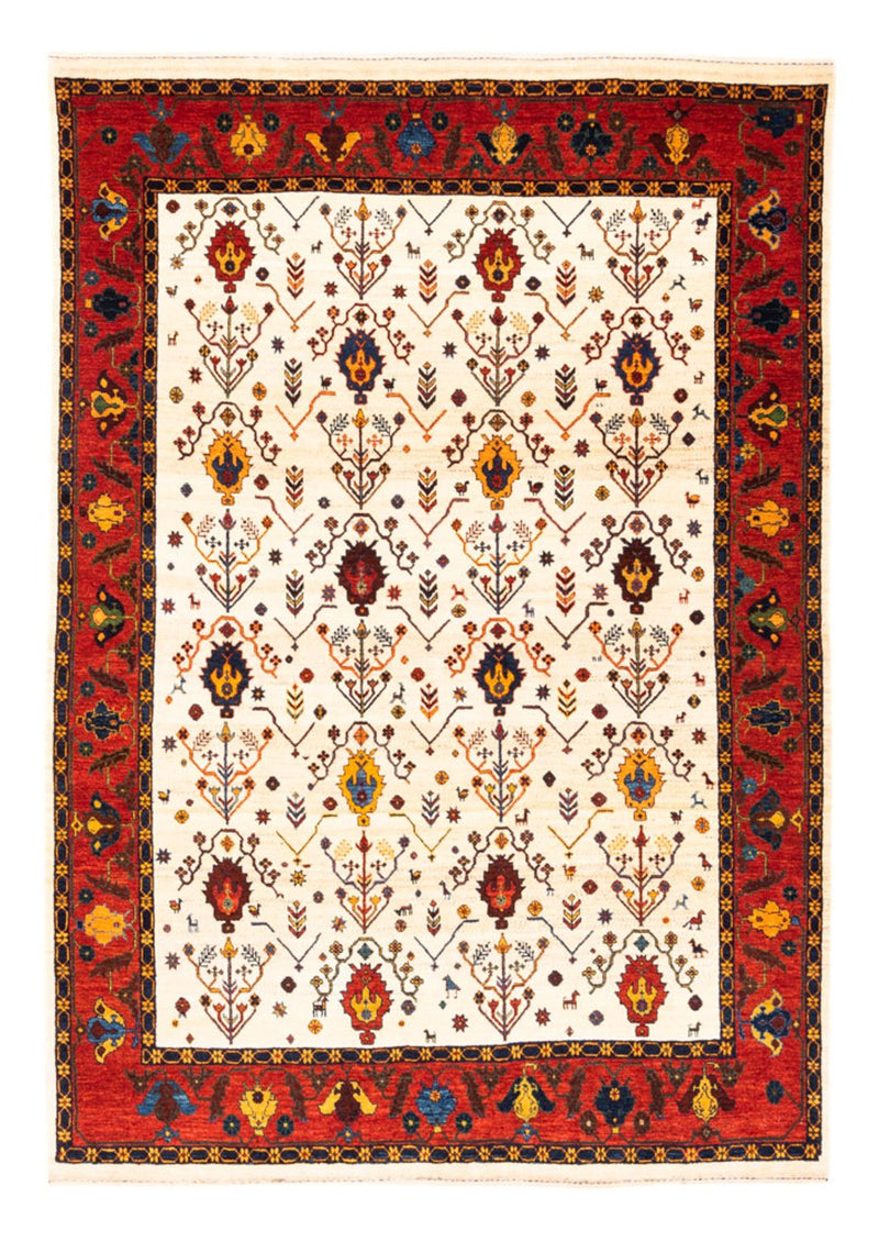 Gabbeh Teppich - Perser - 212 x 155 cm - creme