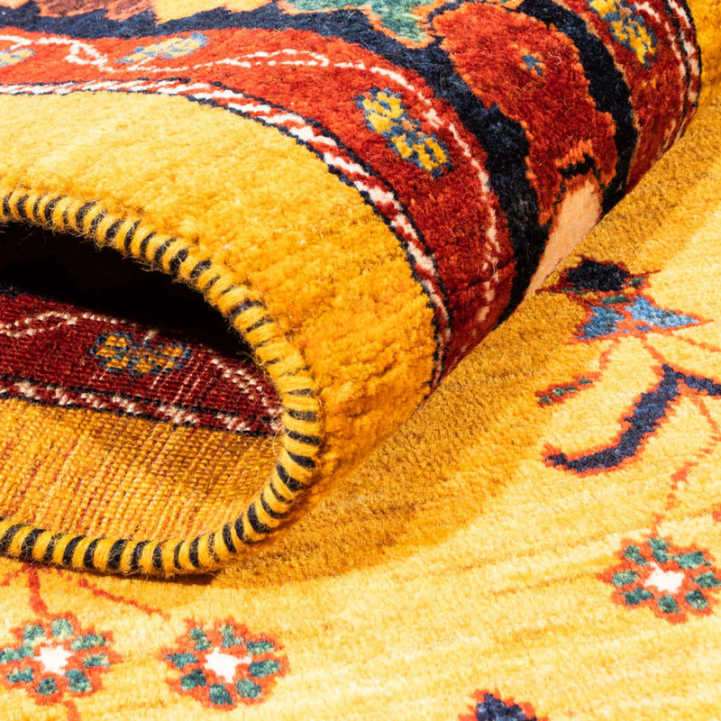 Gabbeh Teppich - Perser - 198 x 149 cm - gold