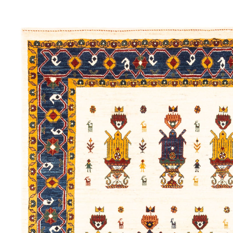 Gabbeh Teppich - Perser - 221 x 154 cm - creme