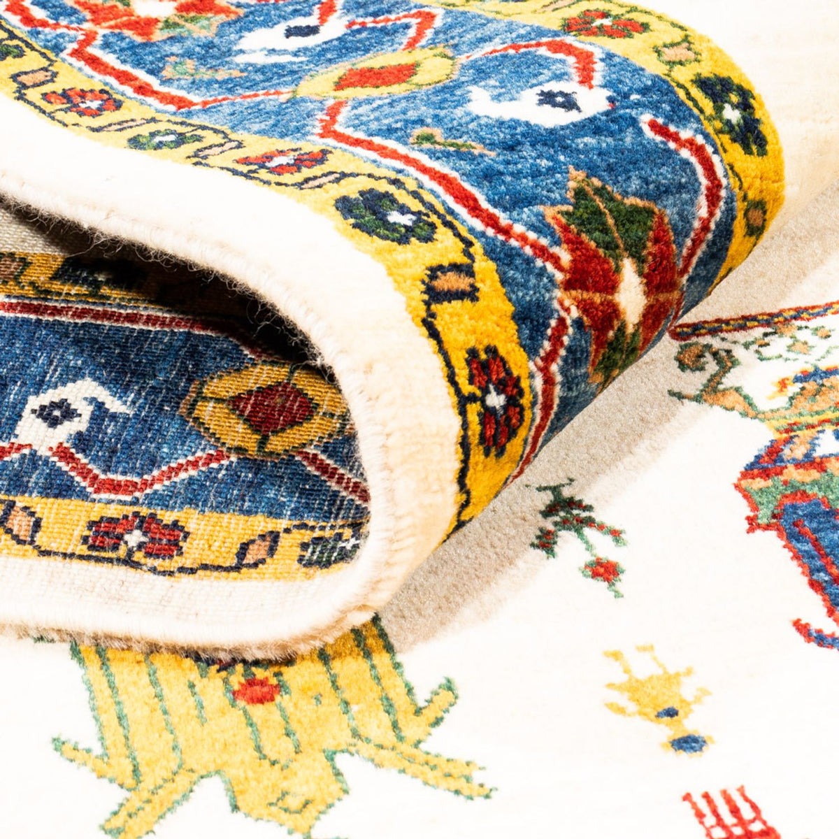 Gabbeh Teppich - Perser - 221 x 154 cm - creme