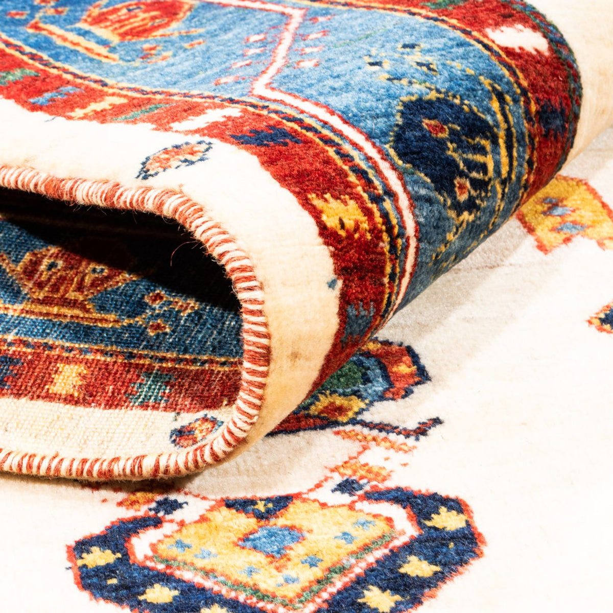 Gabbeh Teppich - Perser - 194 x 145 cm - creme