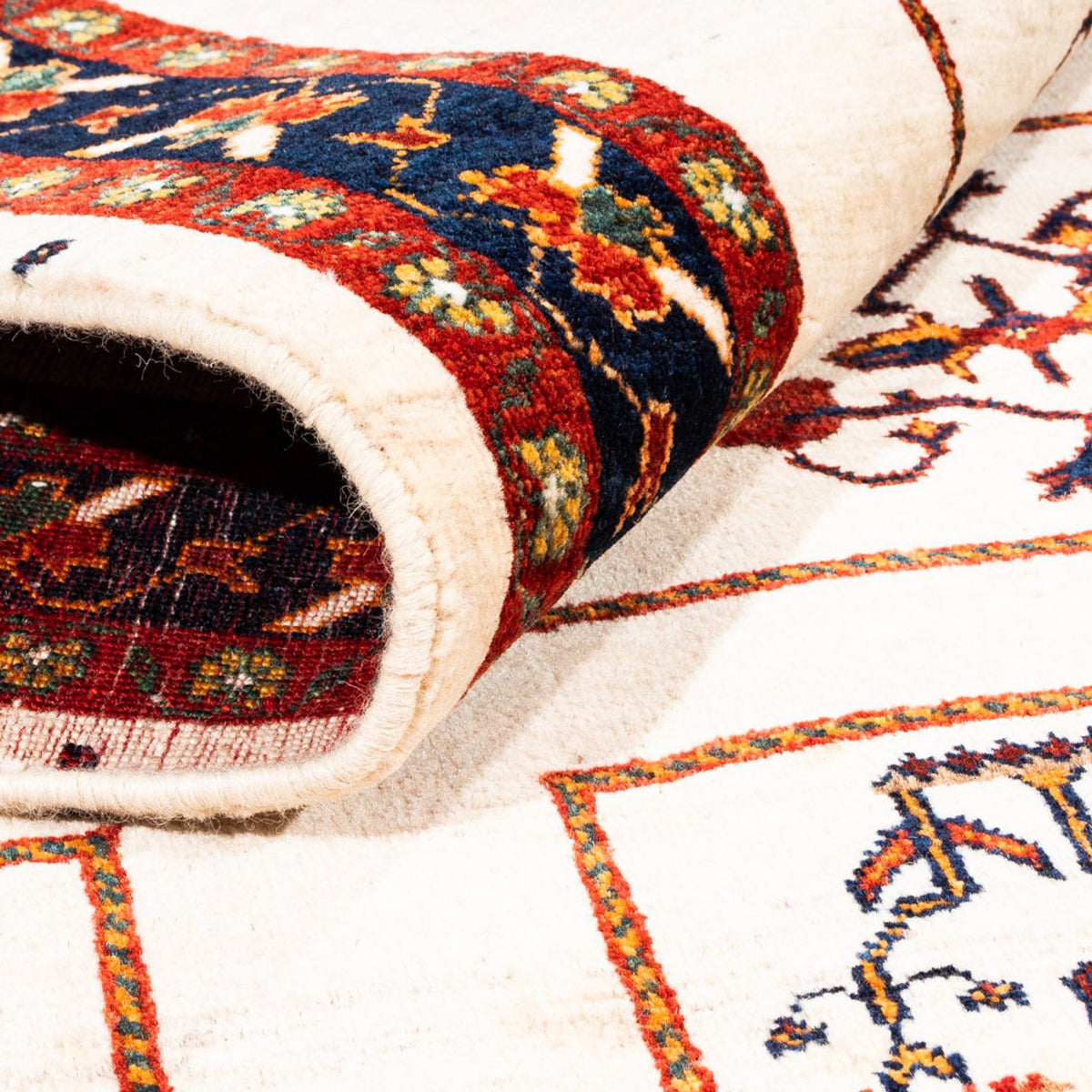 Gabbeh Teppich - Perser - 210 x 154 cm - creme