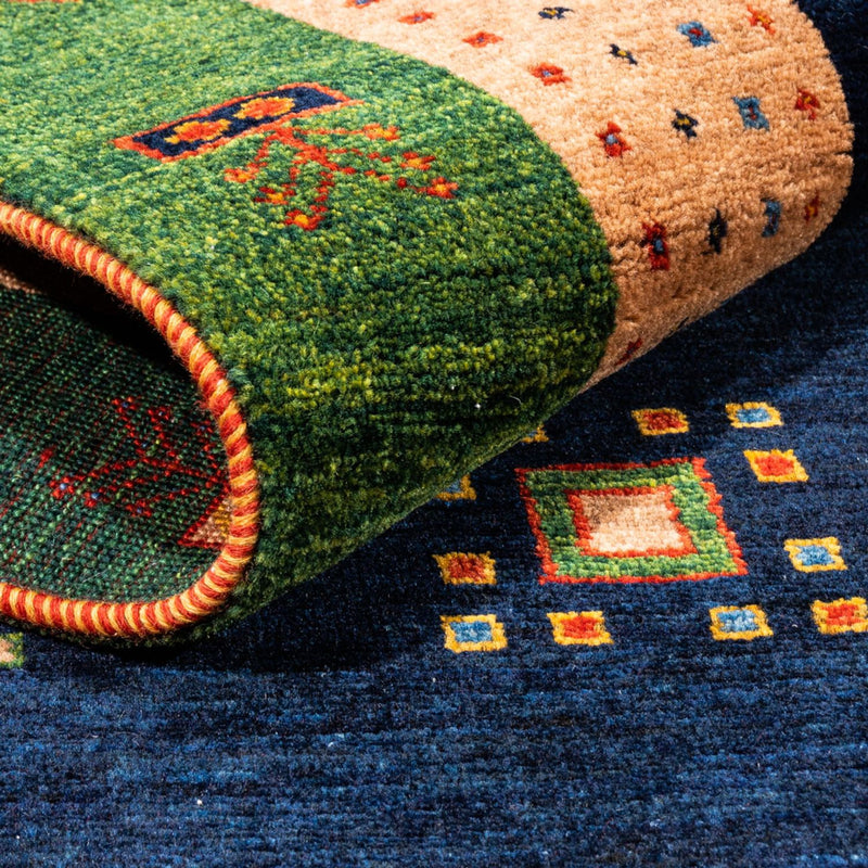 Läufer Gabbeh - Perser - 202 x 82 cm - dunkelblau