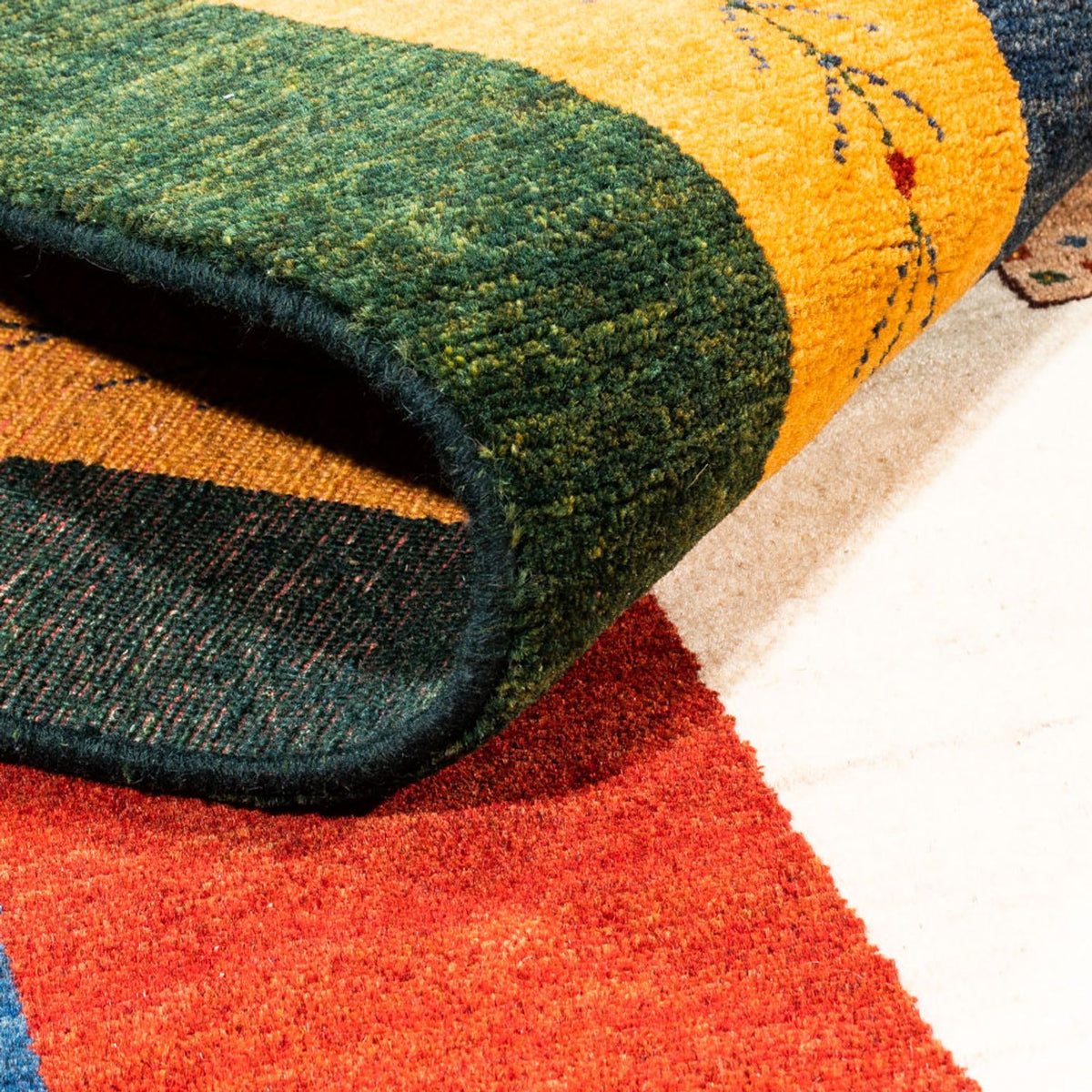 Gabbeh Teppich - Perser - 243 x 174 cm - creme