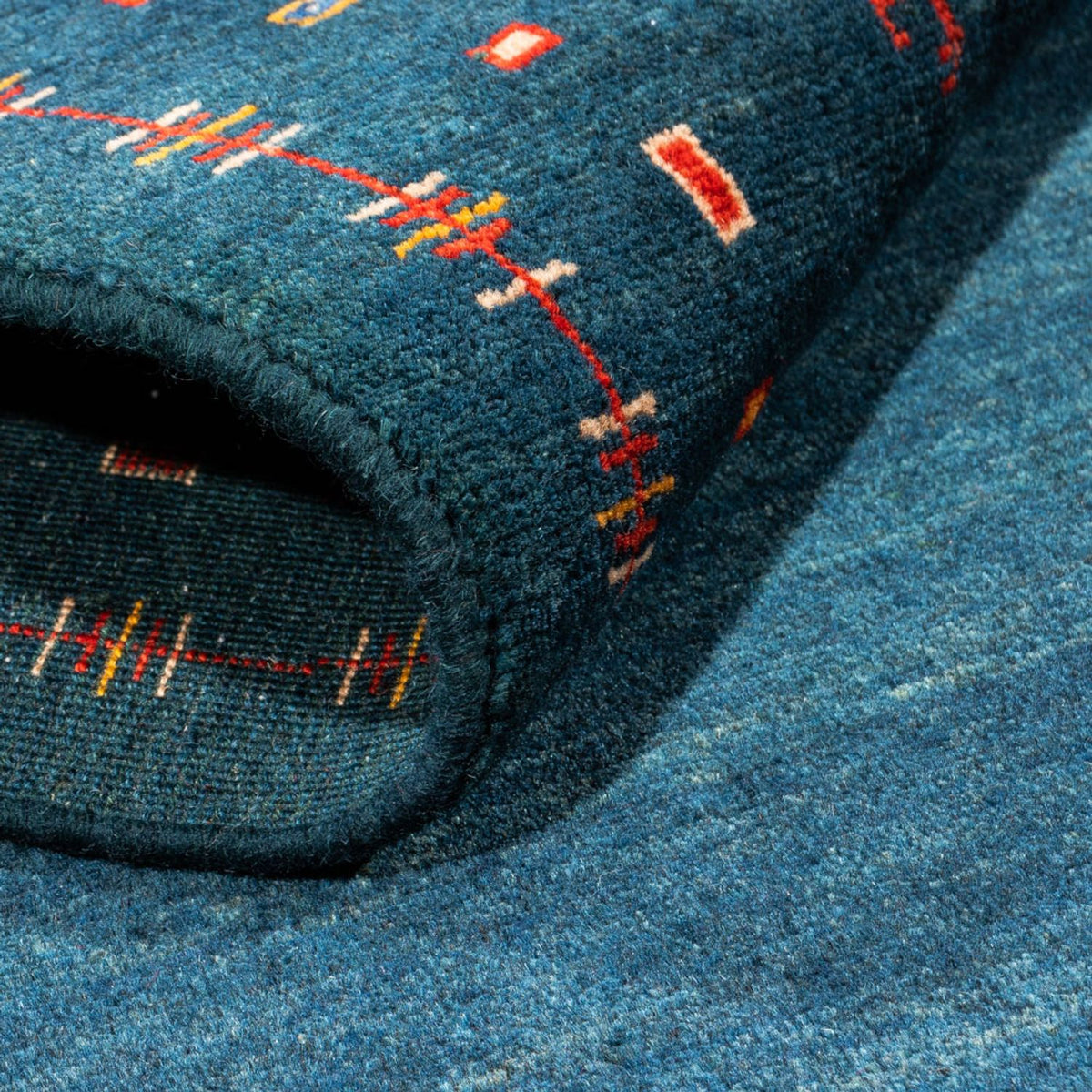 Läufer Gabbeh - Perser - 251 x 80 cm - dunkelblau