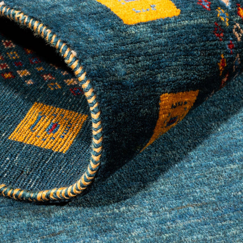 Läufer Gabbeh - Perser - 200 x 85 cm - dunkelblau