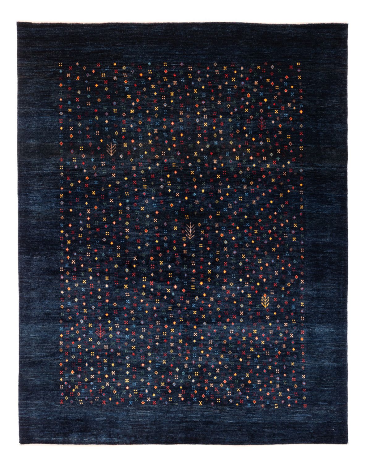 Gabbeh Teppich - Perser - 201 x 152 cm - dunkelblau