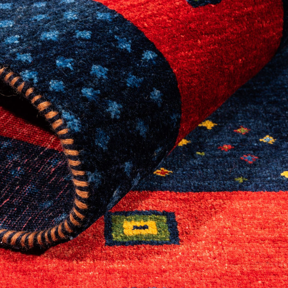 Gabbeh Teppich - Perser - 176 x 123 cm - dunkelblau