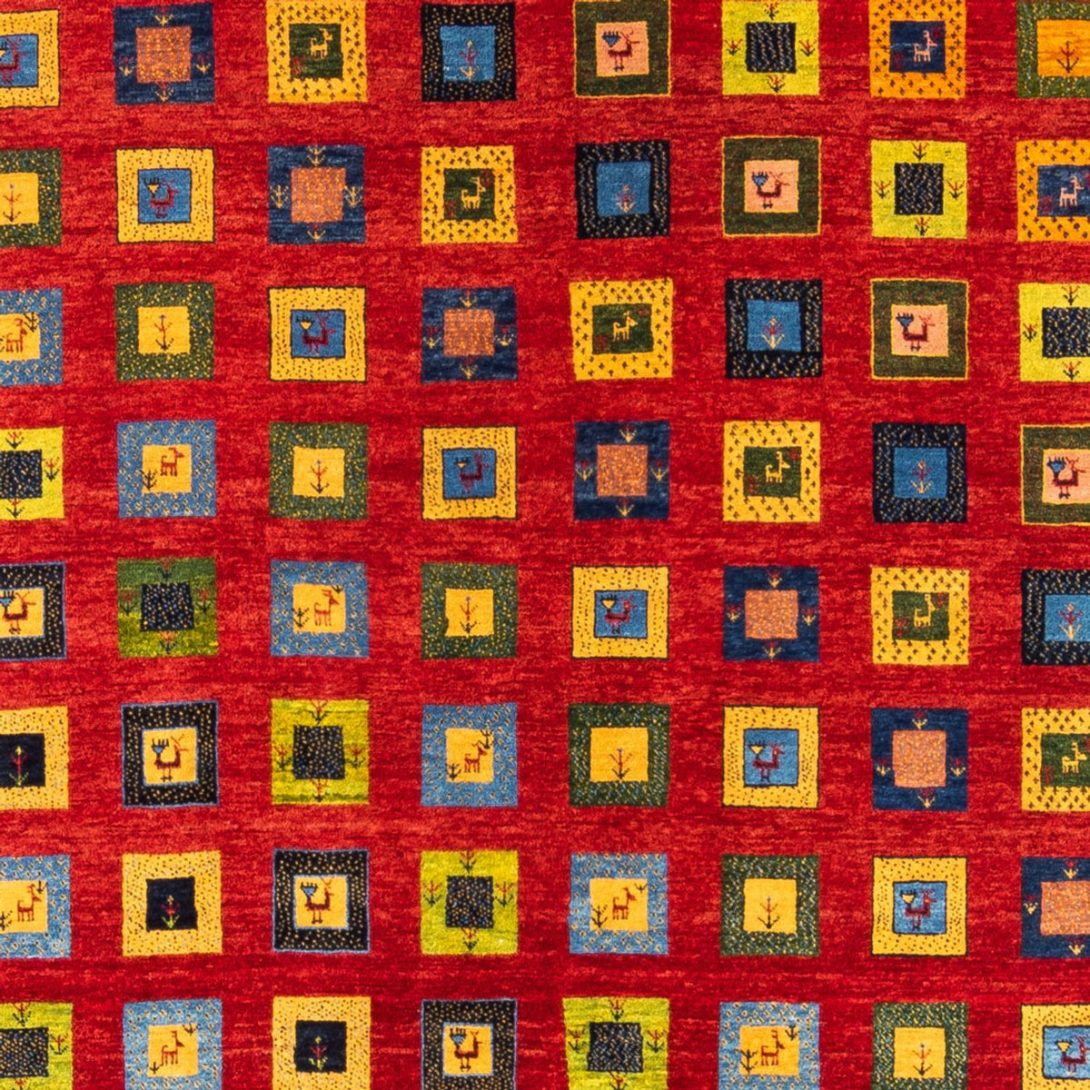 Gabbeh Teppich - Perser - 242 x 186 cm - rot