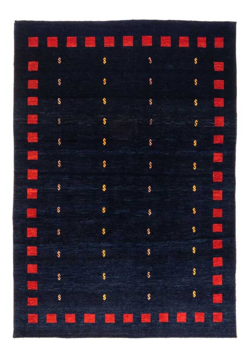 Gabbeh Teppich - Perser - 200 x 146 cm - dunkelblau
