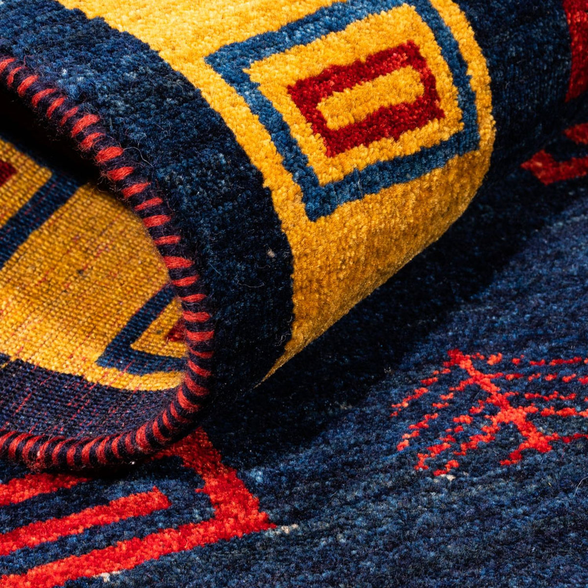 Läufer Gabbeh - Perser - 200 x 82 cm - dunkelblau