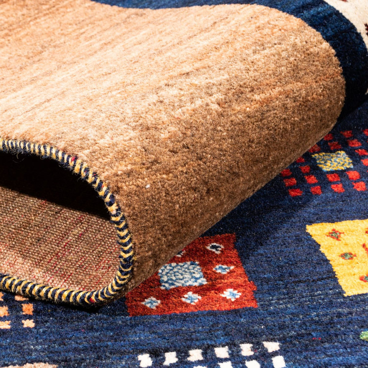 Gabbeh Teppich - Perser - 200 x 150 cm - dunkelblau