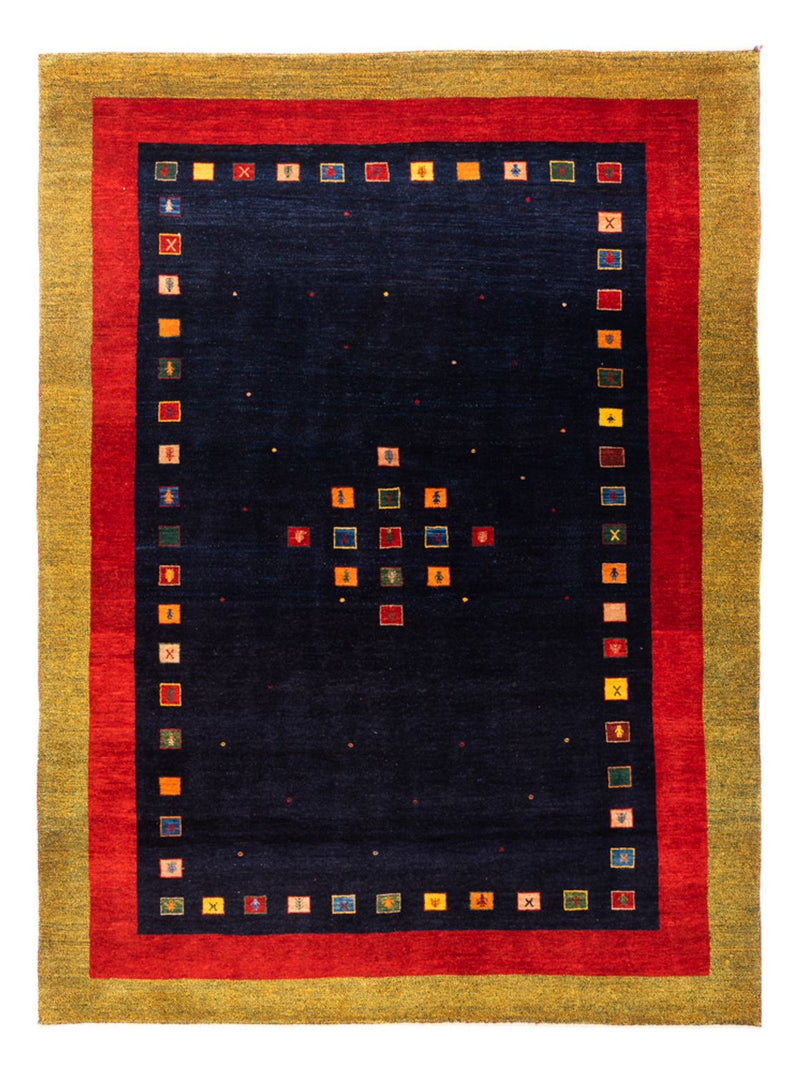 Gabbeh Teppich - Perser - 216 x 158 cm - dunkelblau