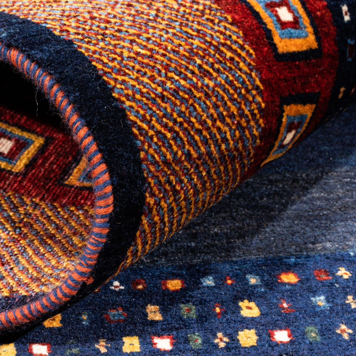 Gabbeh Teppich - Perser - 150 x 100 cm - blau