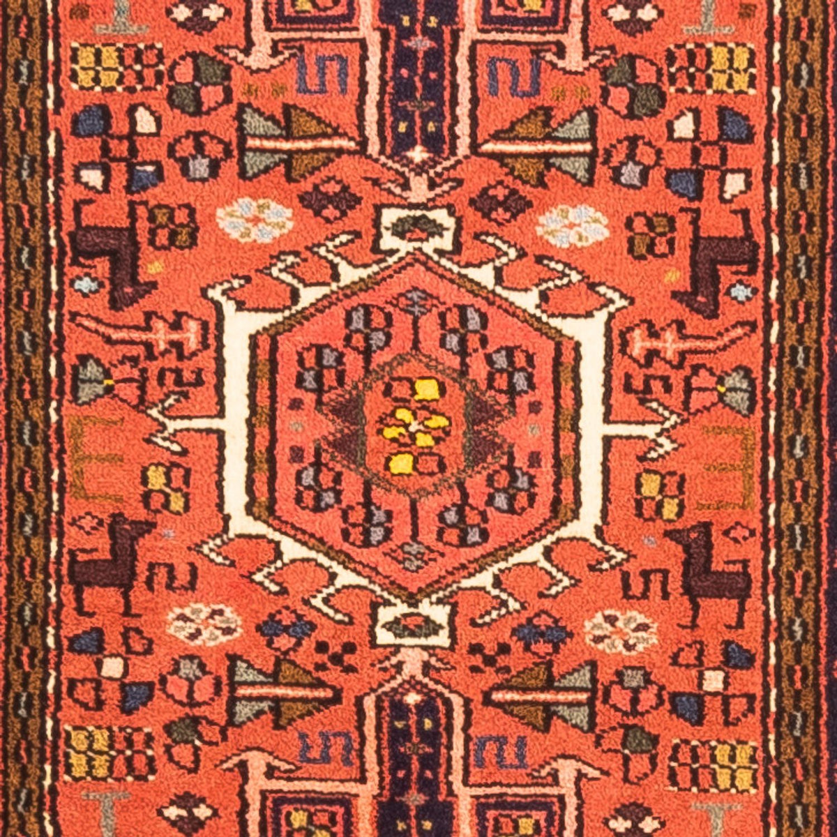 Biegacz Perski dywan - Nomadyczny - 277 x 70 cm - czerwony