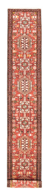 Qaraja Dywan 62x393cm - Dywan perski - Chodnik / Czerwony / 62 x 393 cm Chodnik