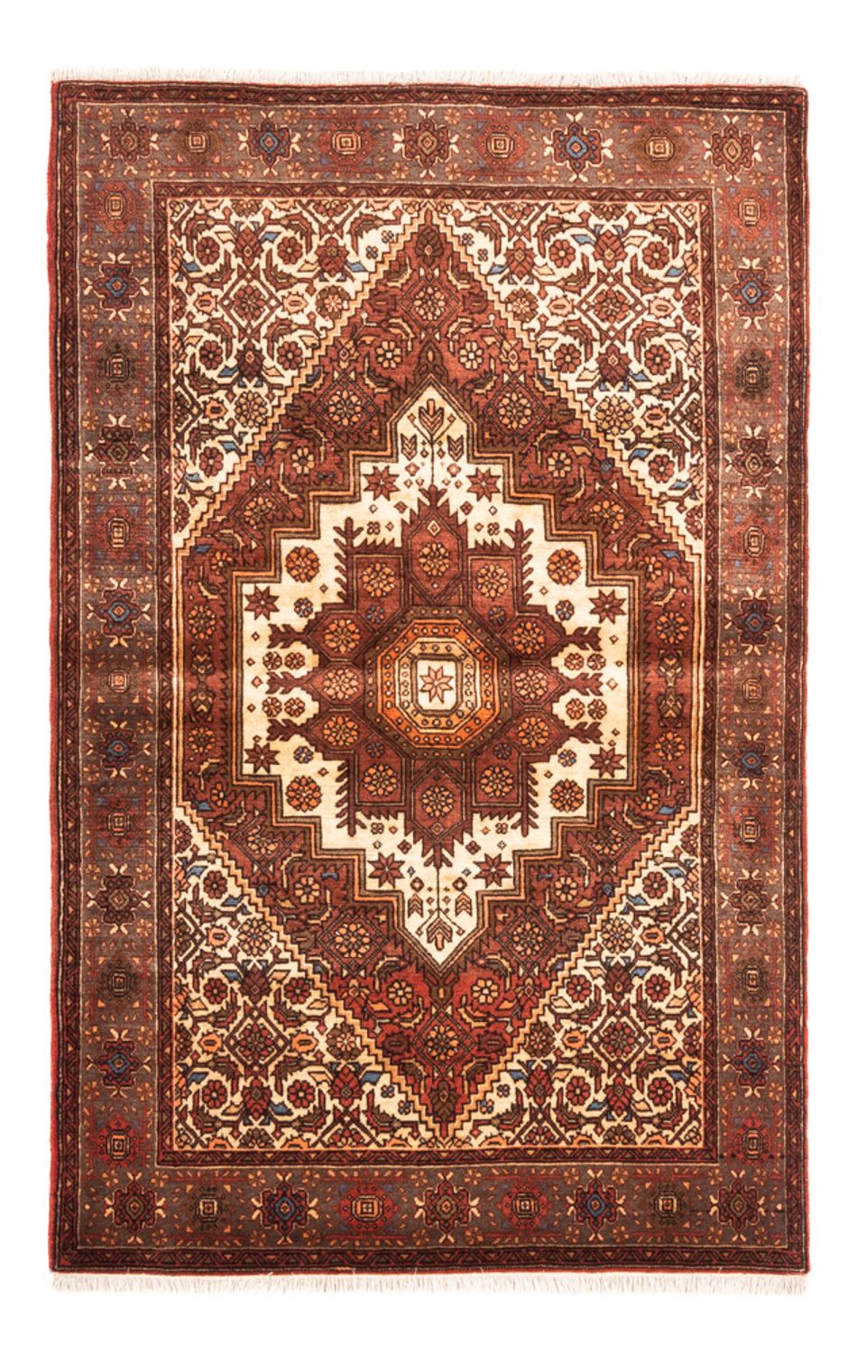 Perserteppich - Keshan - 148 x 100 cm - dunkelbeige