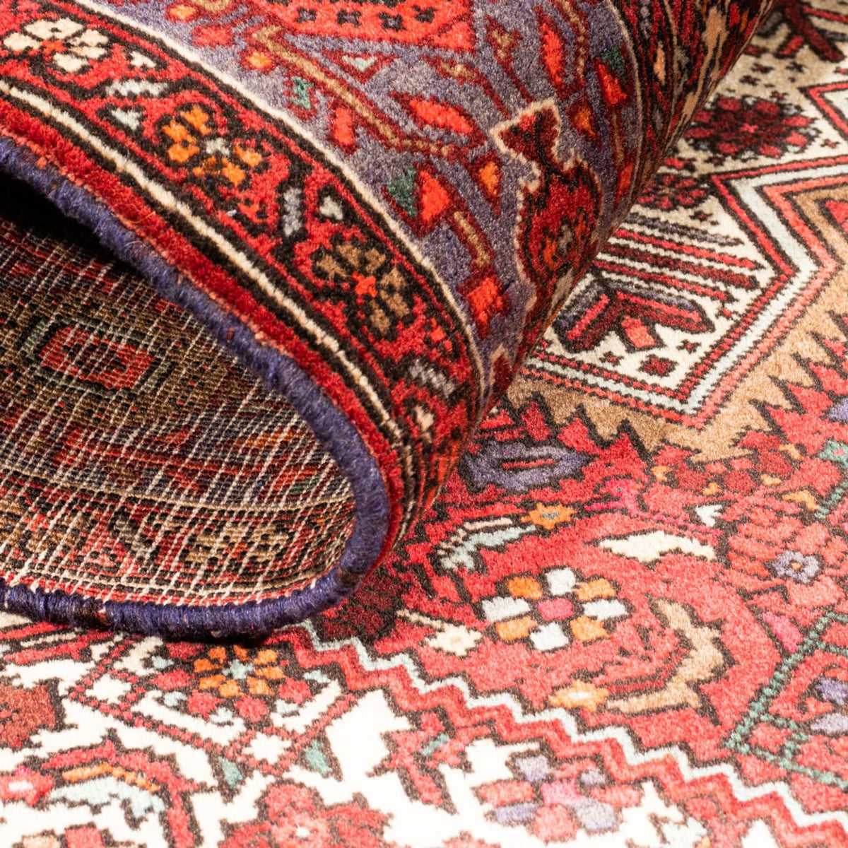 Perski dywan - Nomadyczny - 152 x 102 cm - czerwony