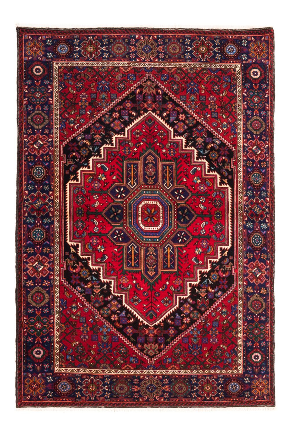 Perserteppich - Nomadic - 145 x 101 cm - rot