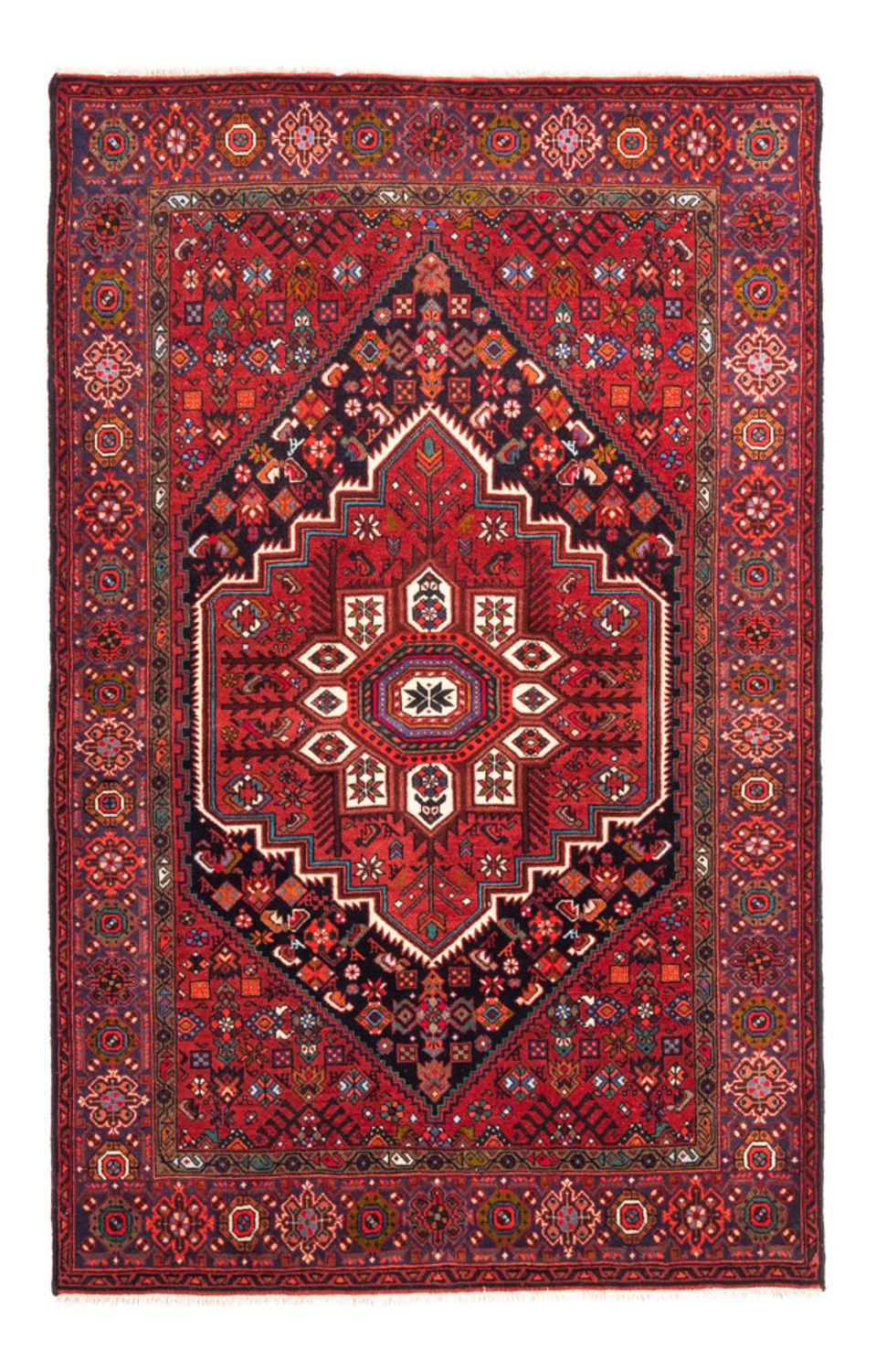 Perserteppich - Nomadic - 159 x 110 cm - rot