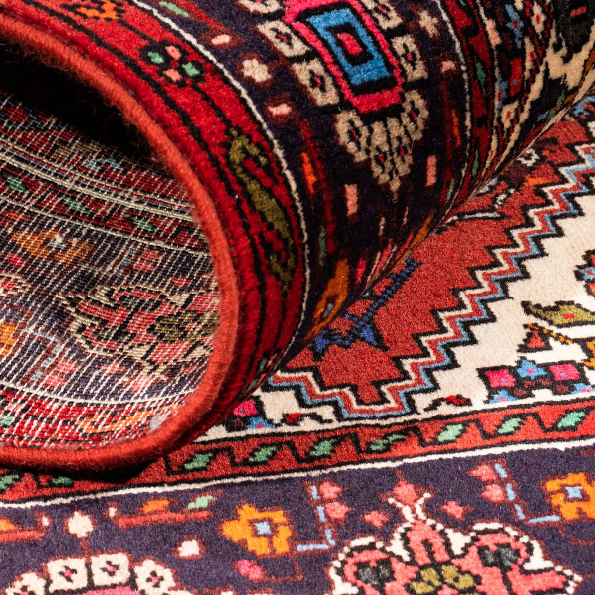 Perski dywan - Nomadyczny - 148 x 100 cm - czerwony