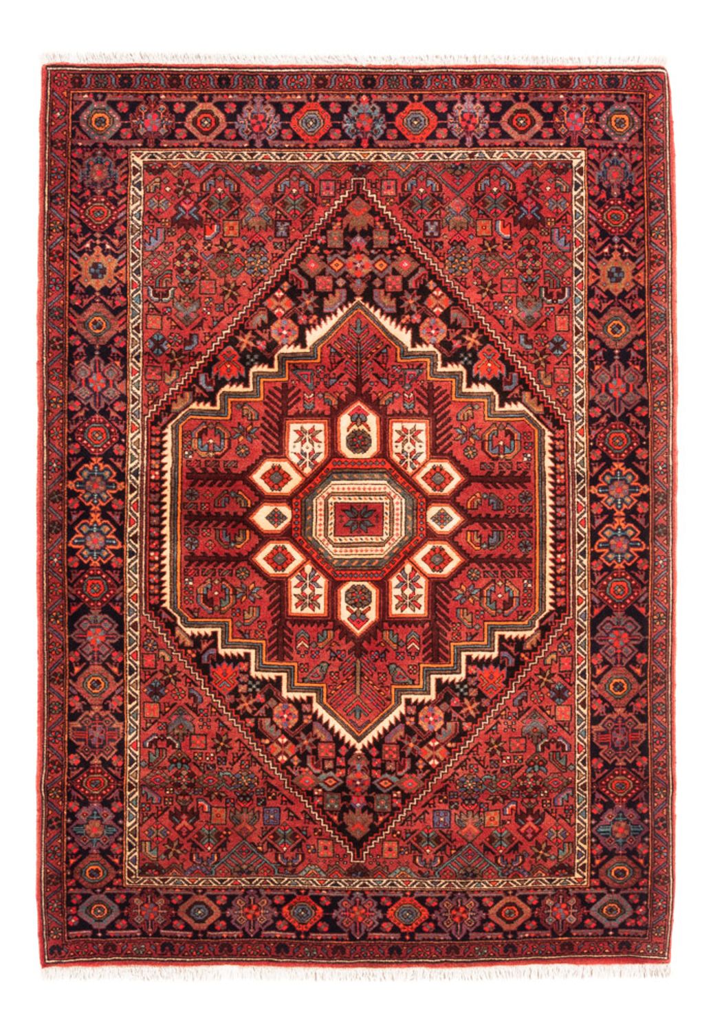 Perserteppich - Nomadic - 146 x 104 cm - rot