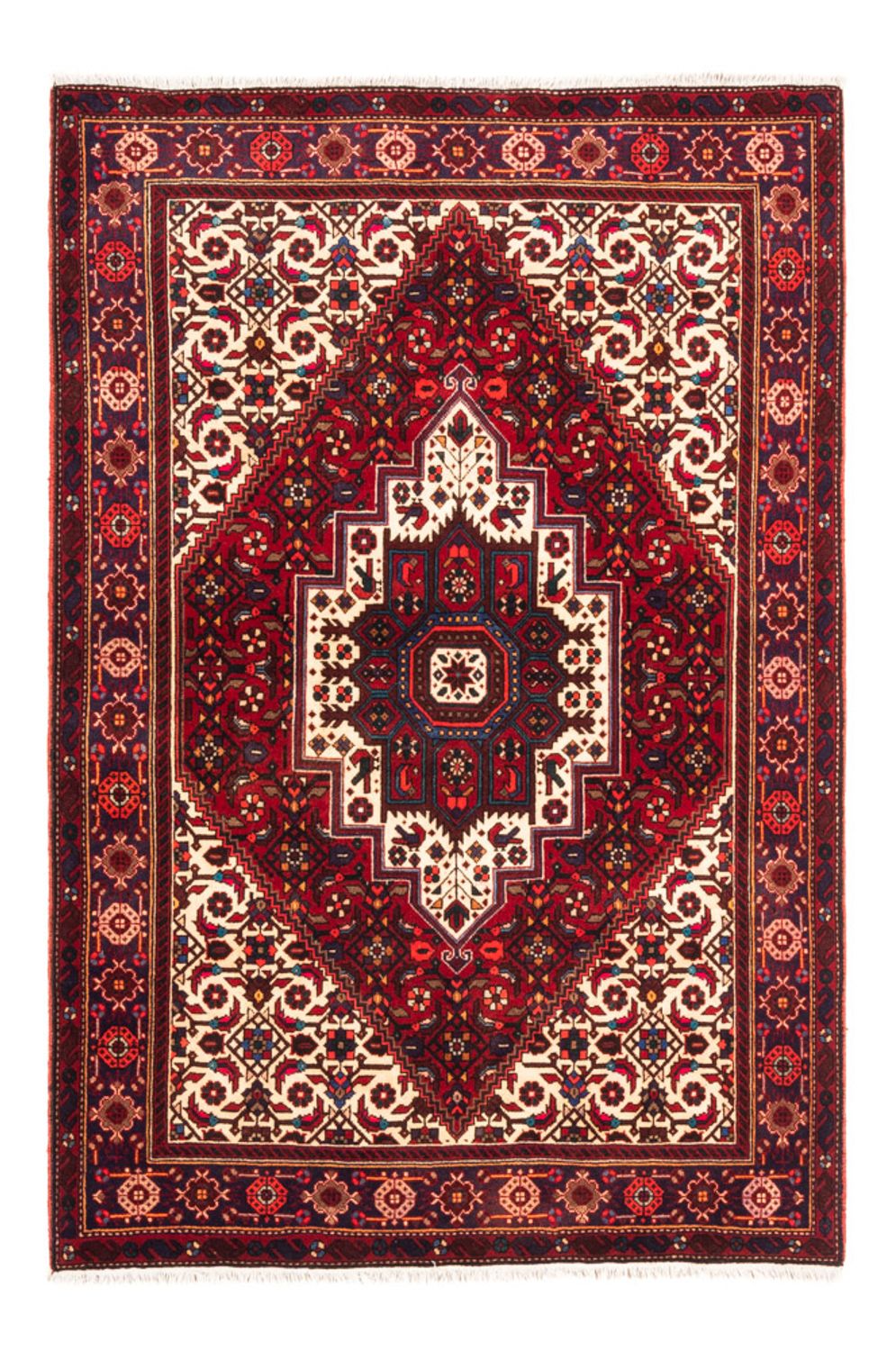 Perserteppich - Nomadic - 146 x 102 cm - rot