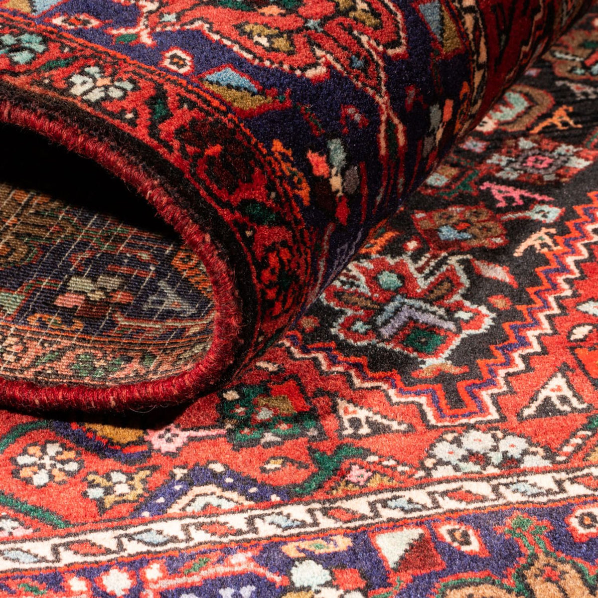 Perski dywan - Nomadyczny - 152 x 100 cm - czerwony