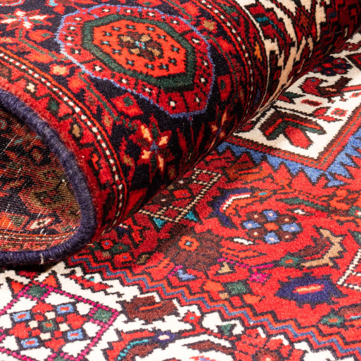 Perski dywan - Nomadyczny - 156 x 103 cm - czerwony