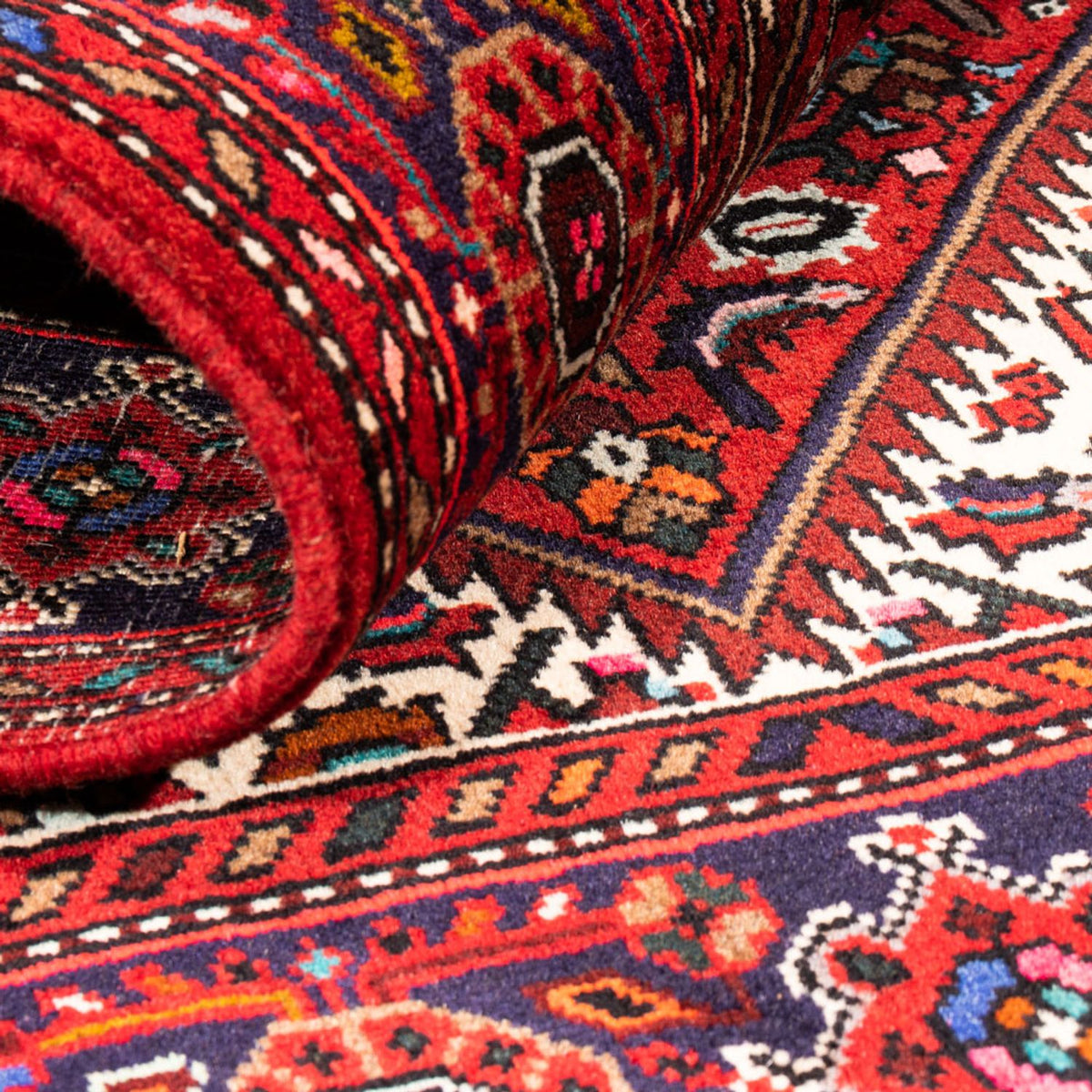 Perski dywan - Nomadyczny - 152 x 100 cm - czerwony