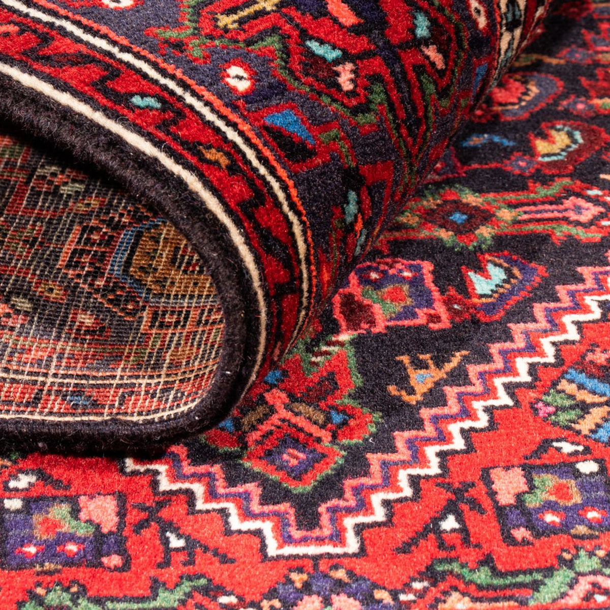 Perski dywan - Nomadyczny - 150 x 102 cm - czerwony