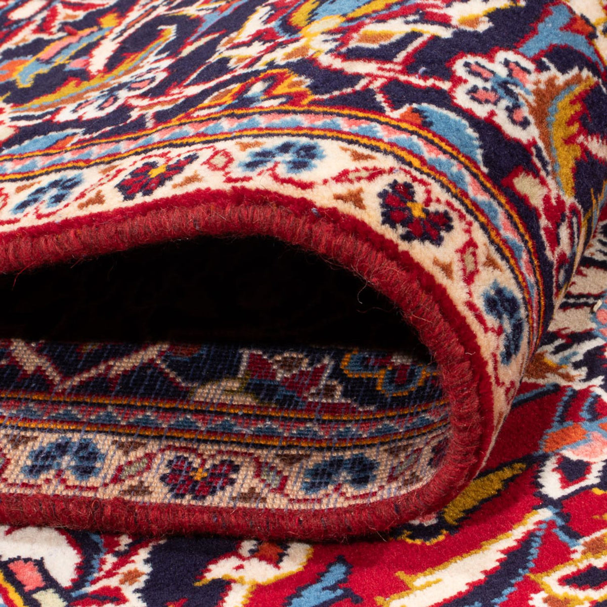 Dywan perski - Keshan - 305 x 204 cm - bordowa czerwień