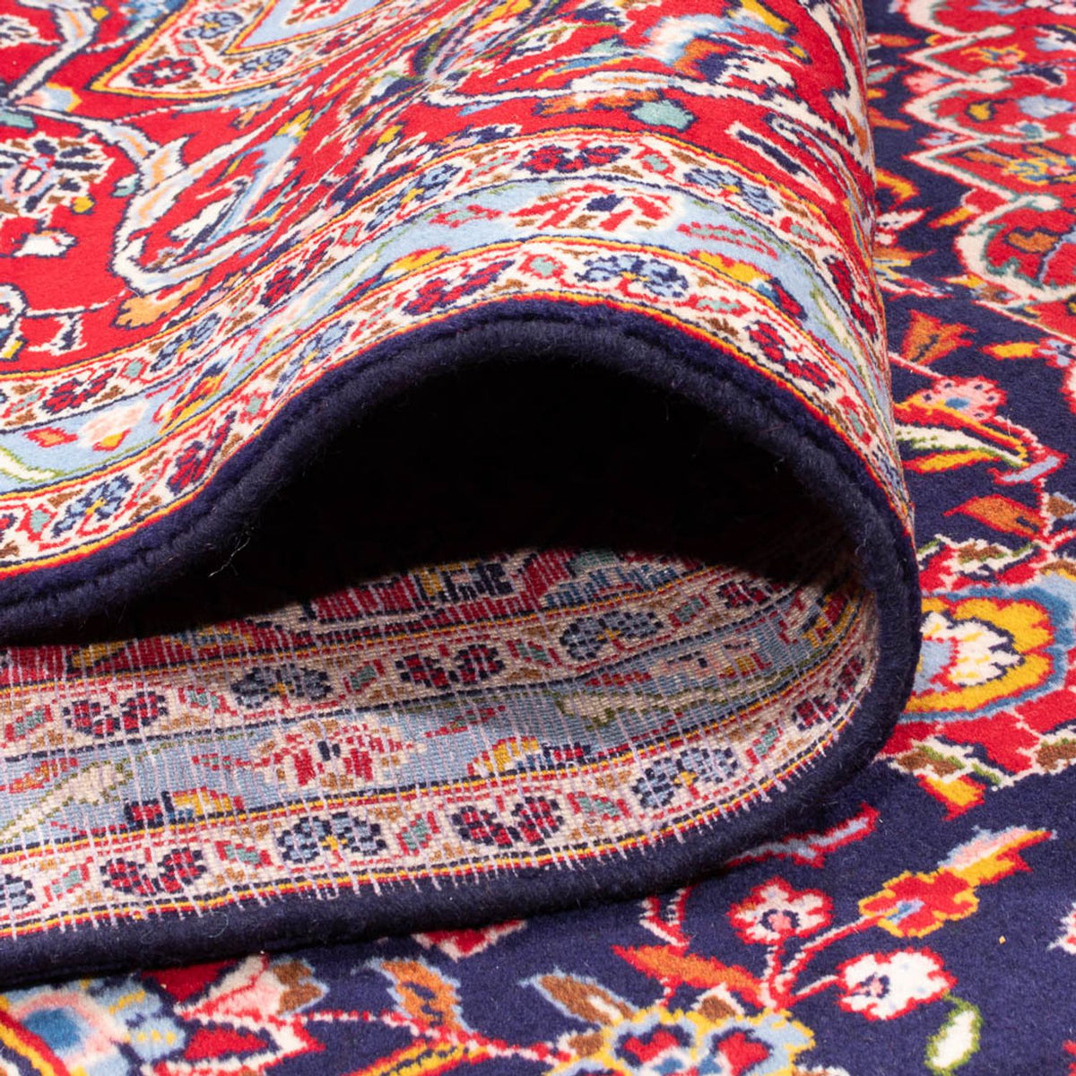 Dywan perski - Keshan - 353 x 246 cm - ciemnoniebieski