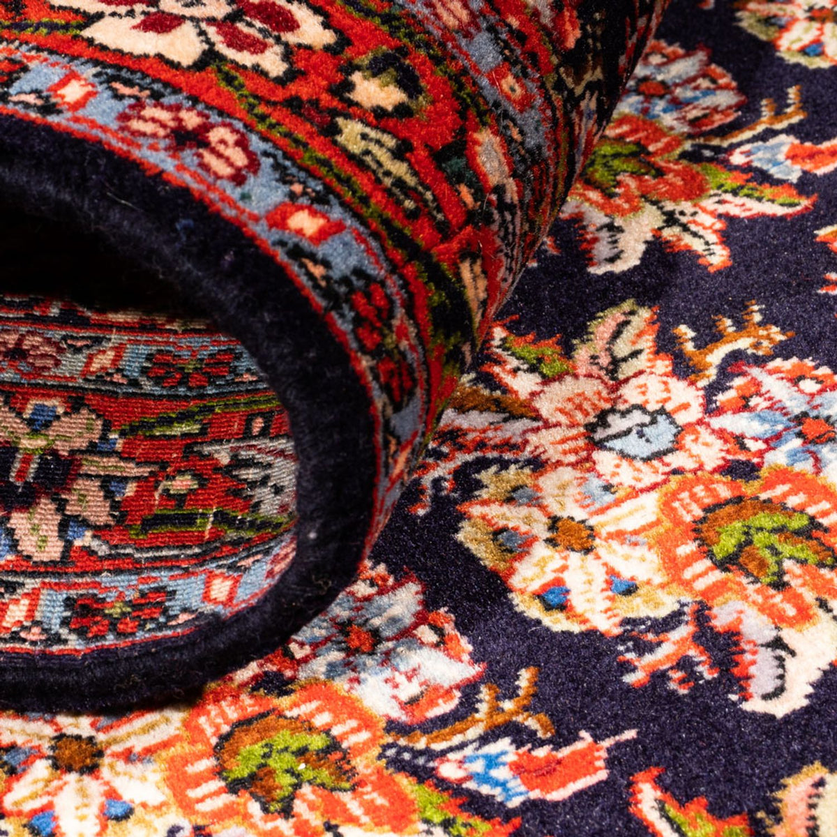 Läufer Perser - Bidjar - 204 x 73 cm - dunkelblau