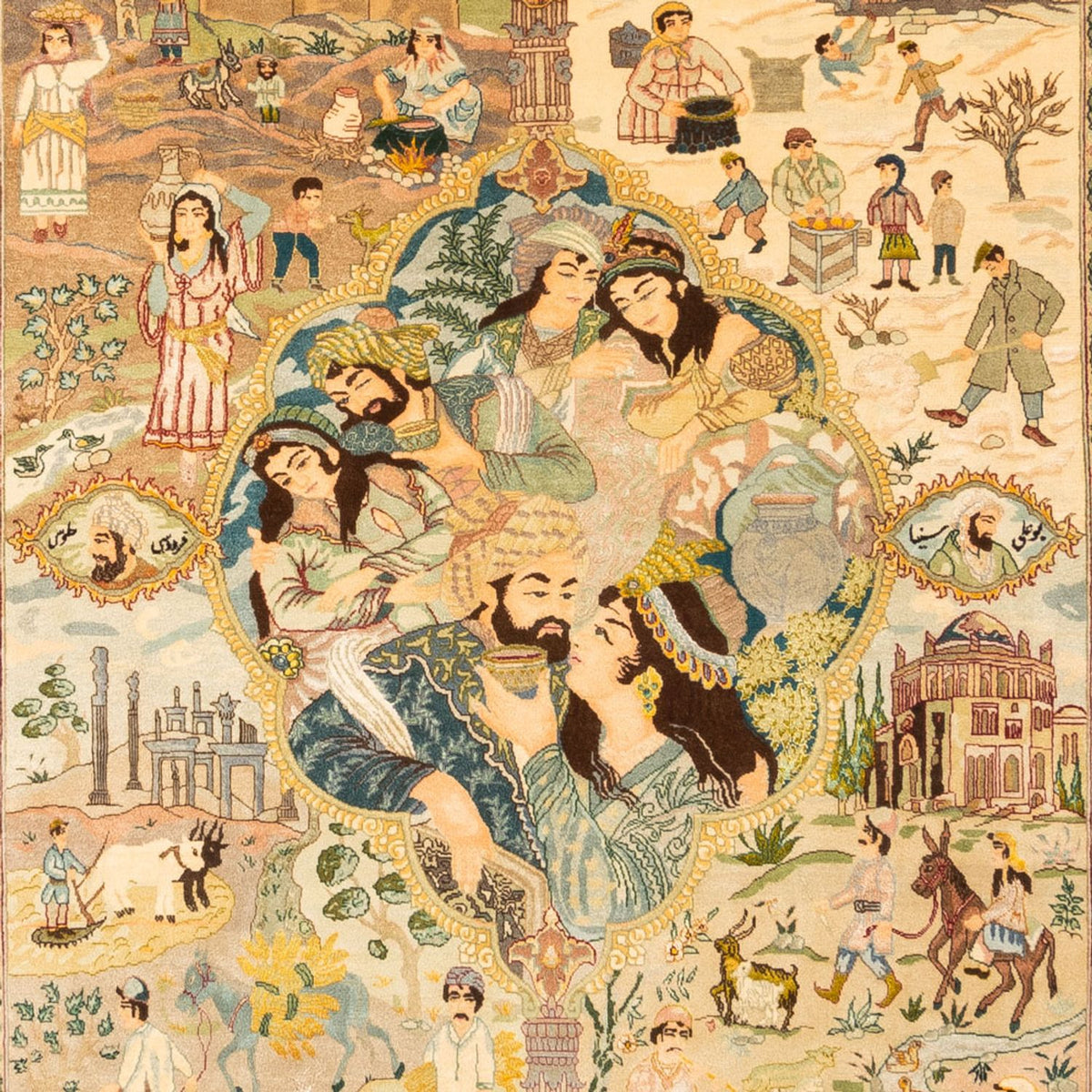 Perserteppich - Täbriz - Royal - 263 x 175 cm - mehrfarbig